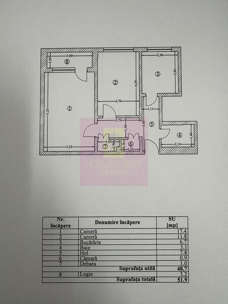Apartament 2 camere langa complexul comercial Auchan Titan
